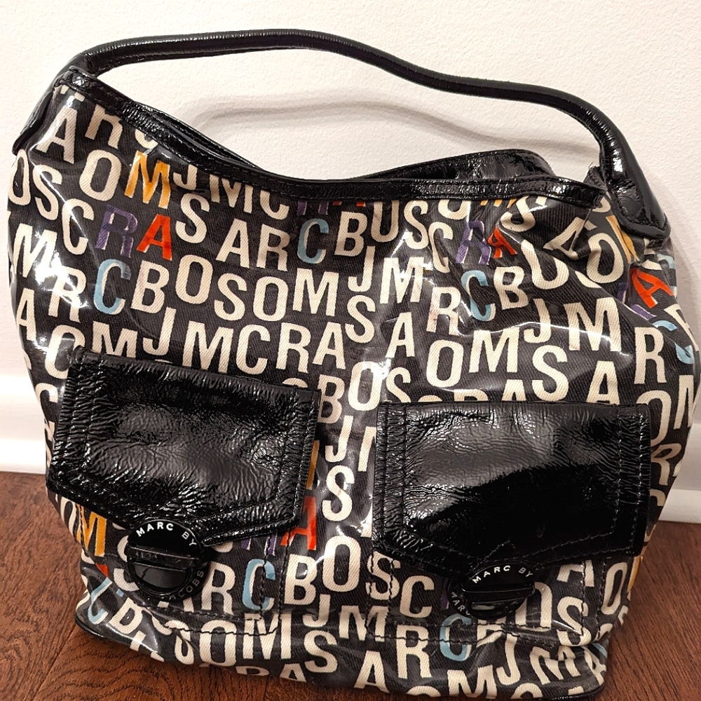 Marc by Marc Jacobs patent mulit-color letter bag